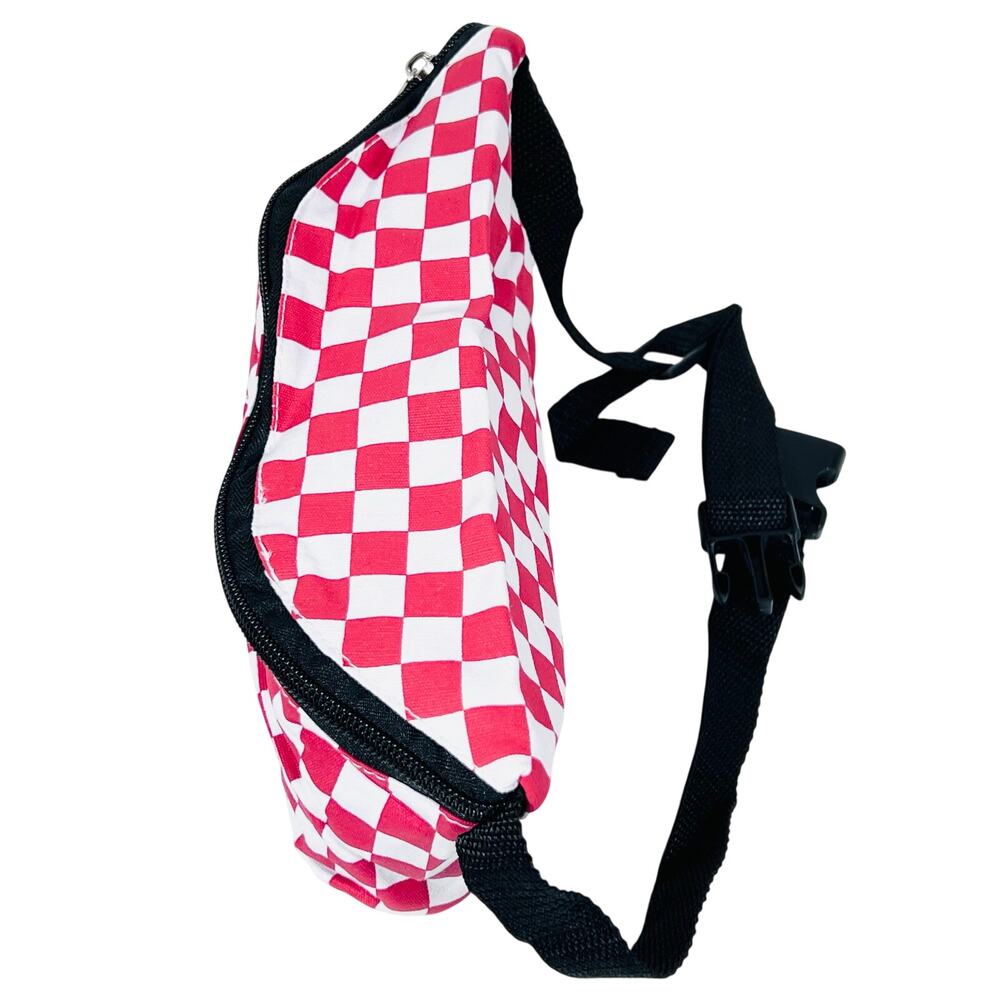 Vans Classic Checkered Fanny Pack Red White Big Logo Belt Bag Crossbody New - Picture 2 of 7
